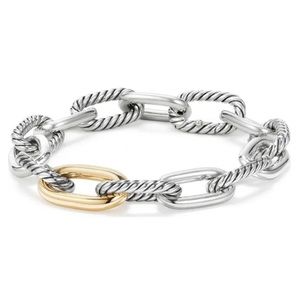 David Yurman Madison chain bracelet in silver and gold size M